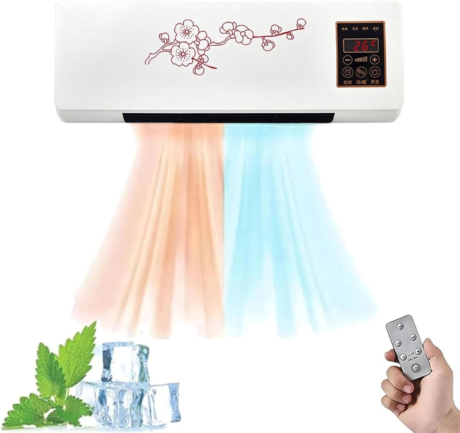 Portable Air Conditioner, Multifunctional Wall Mounted Ac Unit with Remote Control, Ultra-powerful Split Air Conditioning System, Mini Mobile Natural Wind Solution