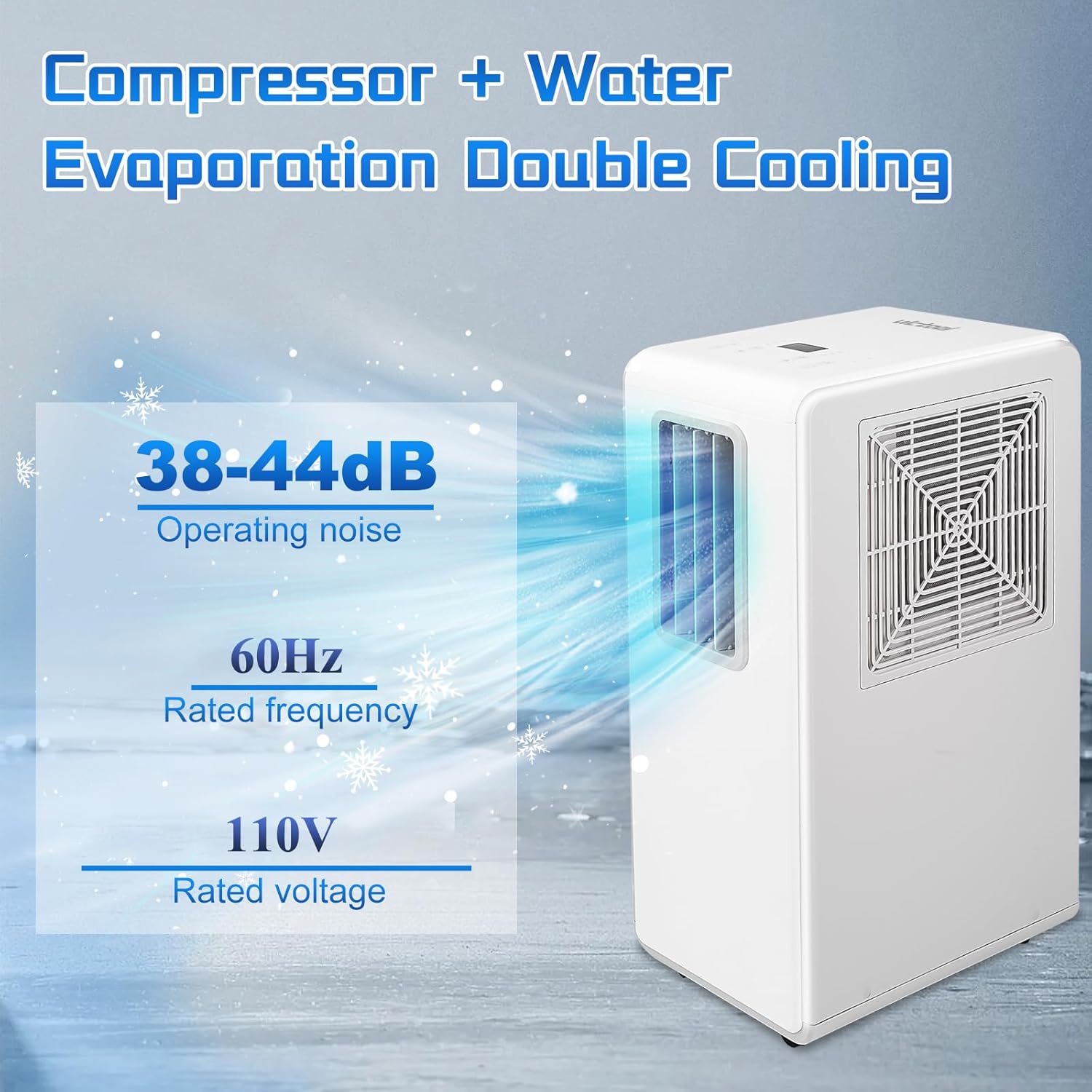 Portable Air Conditioner, 3-in-1 Portable Air Cooler for Personal Space - Fan, Humidifier, and Cooler, with Remote, for Bedroom Home Office Garage
