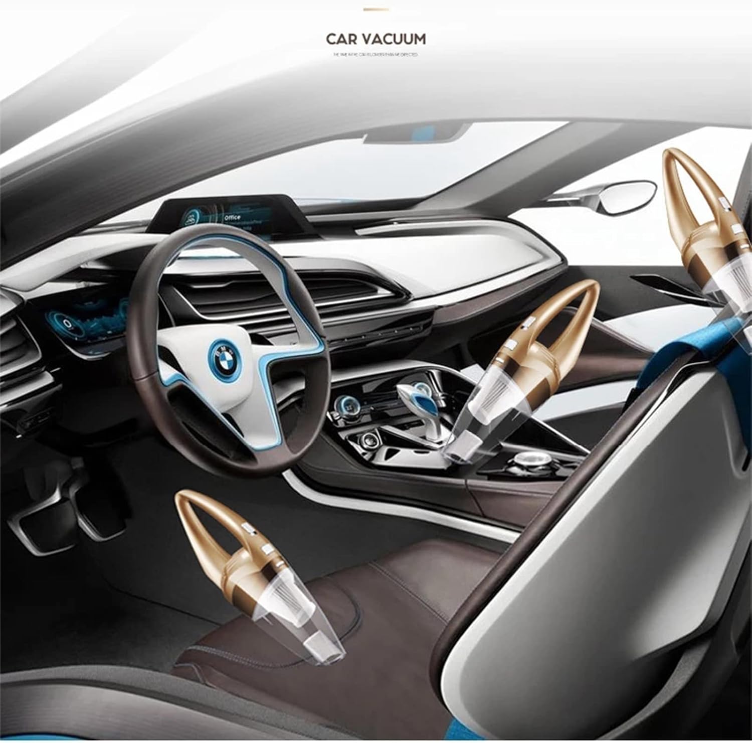 Car Vacuum Cleaner Portable 120W Powerful Handheld Vacuums Cleaner Wet Dry Dual-Use Auto Accessories Kit for Interior Detailing,Pink