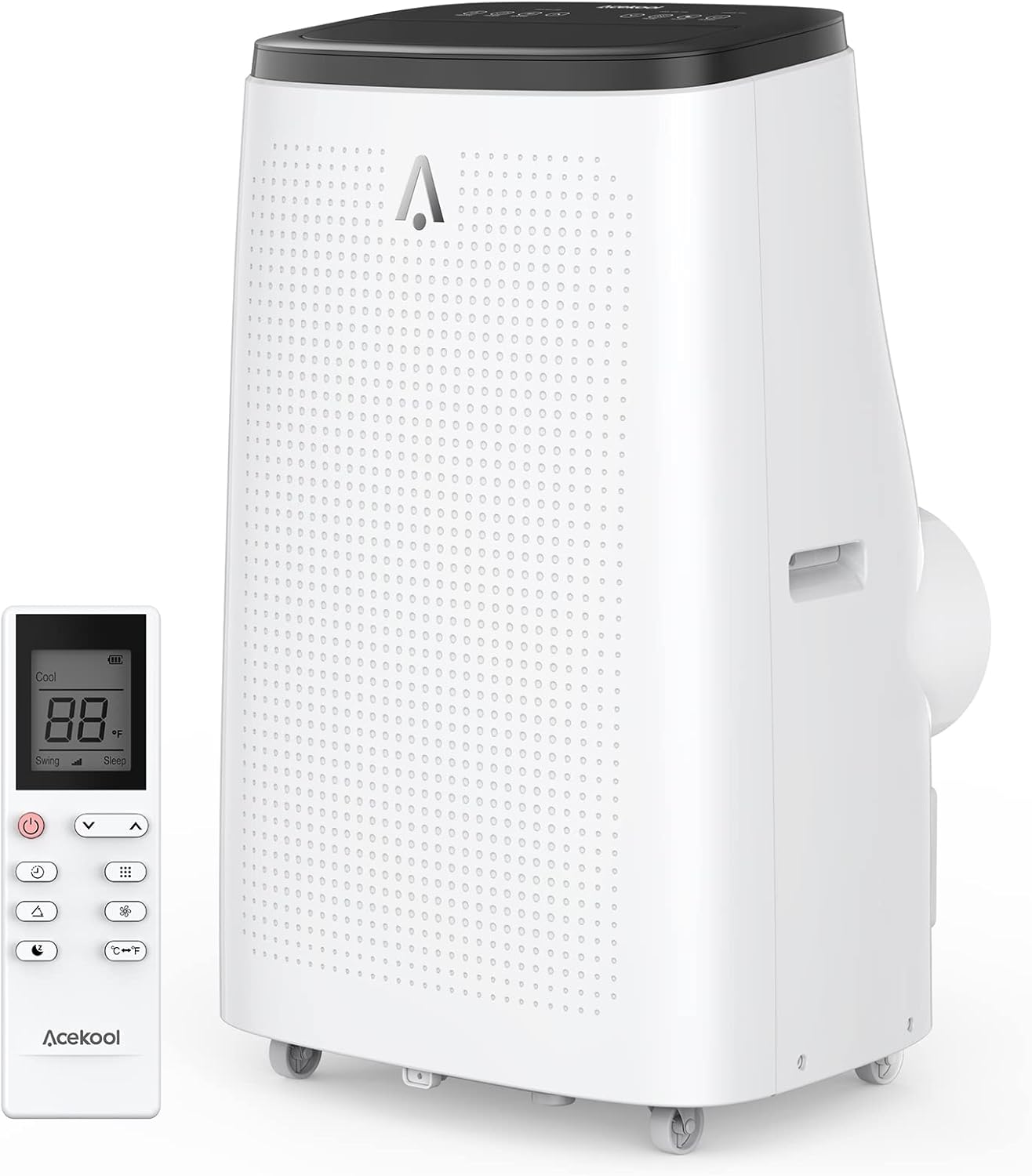 Acekool Portable Air Conditioner 14,000 BTU Indoor 3 in 1 with Remote Control Quiet AC Unit, Dehumidifier & Fan Modes, Cooling Rooms up to 750 sq. ft, LED Display, Complete Window Mount Exhaust Kit