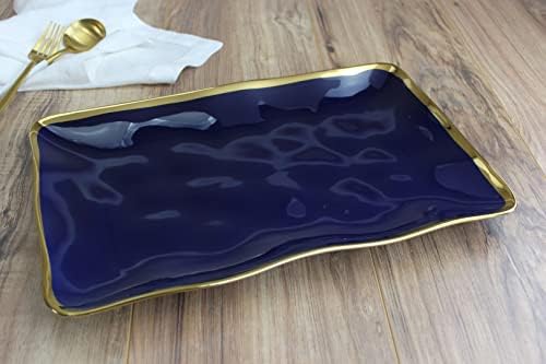 Pampa Bay Thin and Blue Rectangular Platter