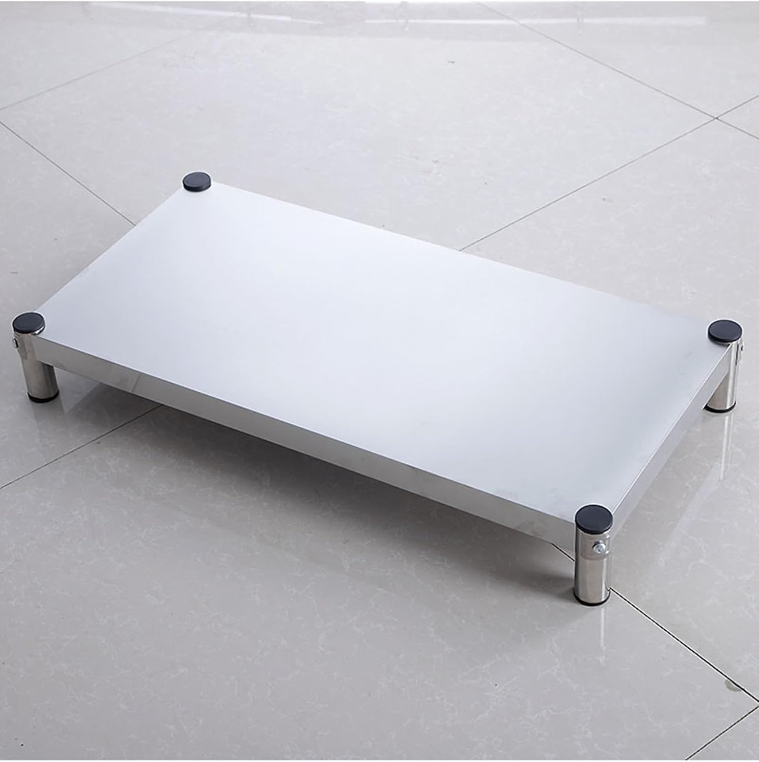 Single Tier Stainless Steel Shelf - Heavy Duty Appliance Riser for Kitchen, Garage & Laundry | Rustproof(80x50cm)