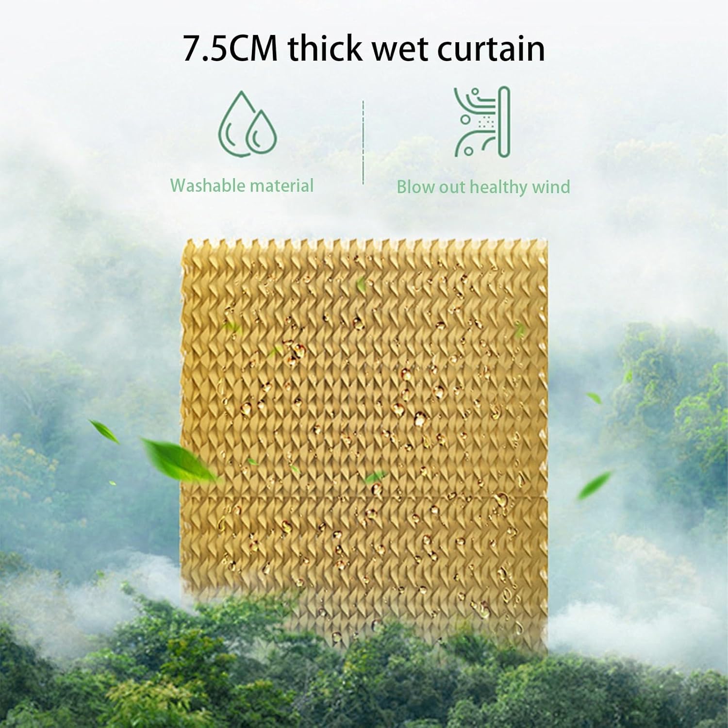 Portable Air Conditioner, Evaporative Air Cooler with Water Tank and 7 Speeds, Fast Cooling Fan Unit for Room Office Factory(116 * 64 * 150cm)