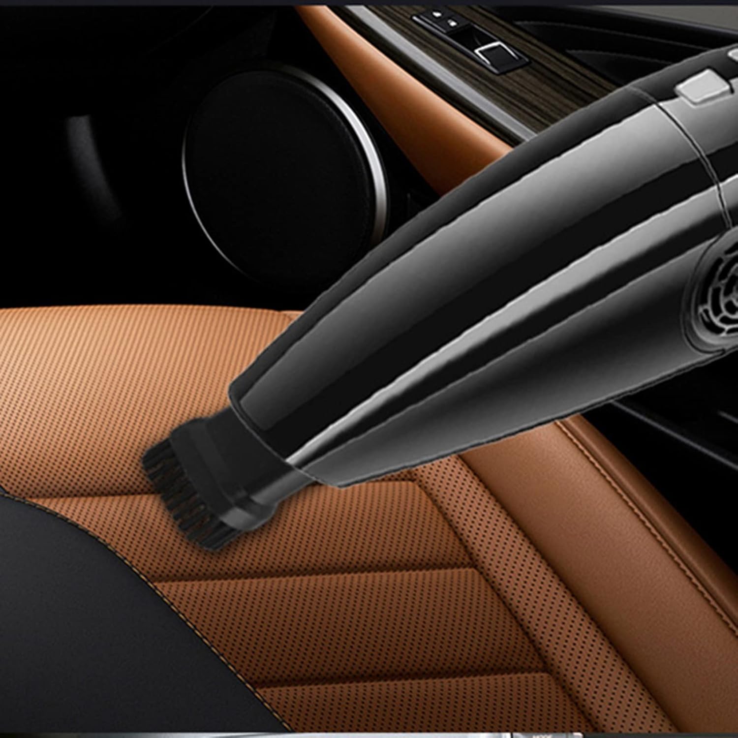 Portable Car Vacuum Cleaner High Power 8000PA Suction, 16Ft Corded Handheld Vacuum with Multi-Nozzles for Wet, Dry, Pet Hair,Black