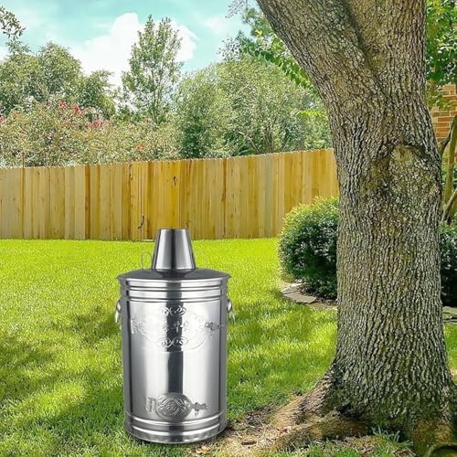 Outdoor Incinerator Cage with Chimney, 37 * 66cm Burn Barrel for Efficient Burning of Yard Waste, Leaves, Paper, and Debris – Ideal Garbage Disposal Solution