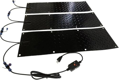 Heated Snow Melting Mat - Anti-Slip Rubber Heated Stair Mat for Snow and Ice, 10x48inch-3 Pieces