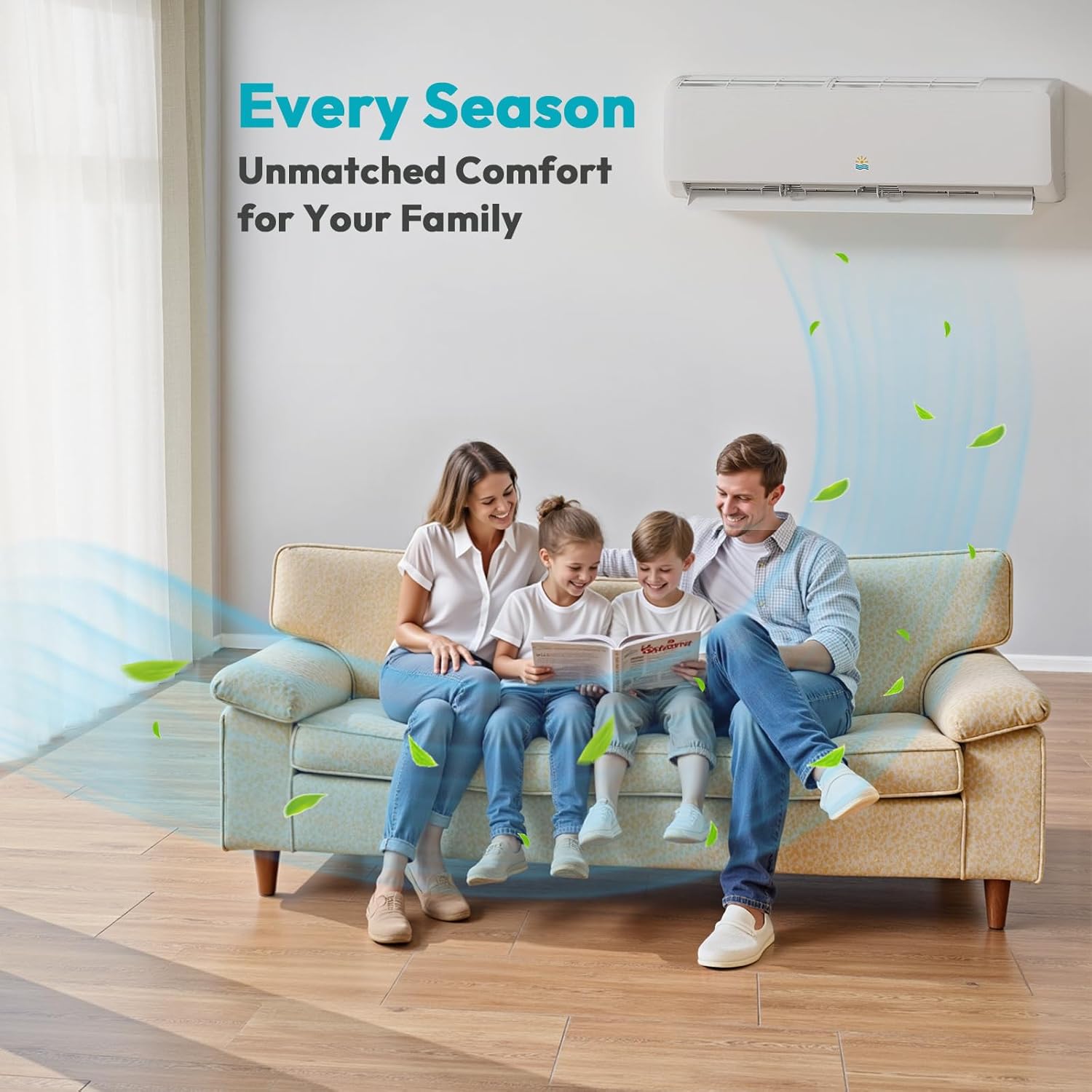 18000 BTU Mini Split Ac/Heating System, 19 SEER2 230V Air Conditioner Inverter Heating and Cooling, Wall Mounted Ductless ac split units Cools Up to 1250sq.ft, 24H Timer, Installation Kit