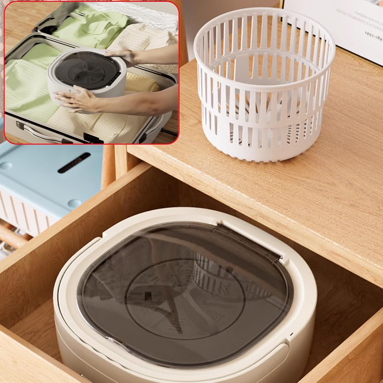 Portable Washing Machine, Mini Foldable Washer 18L Upgraded Large Capacity, Small Collapsible Washing Machine, Suitable for Underwear,Baby Clothes,Socks or Other Small Items(Pink)