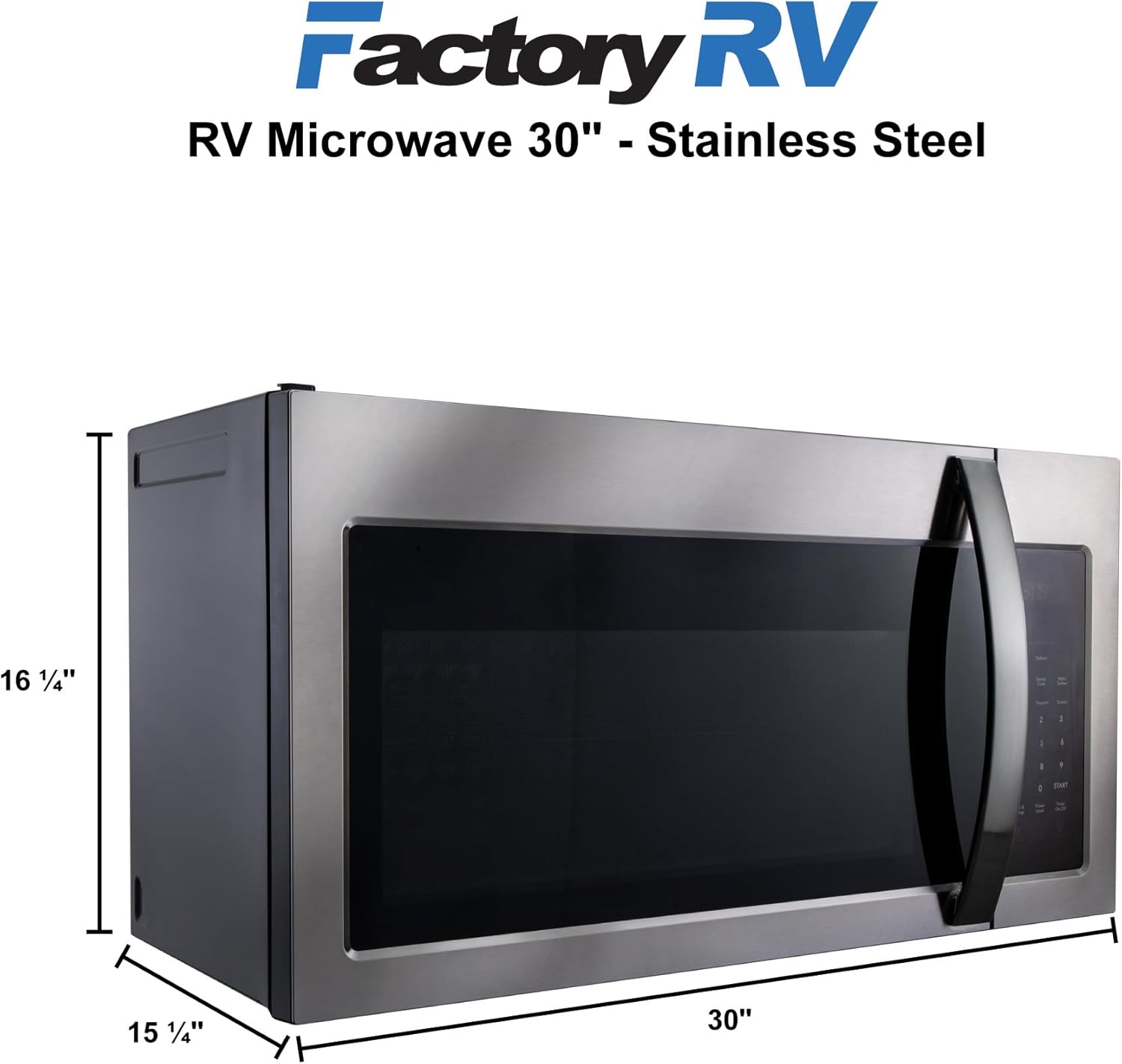 Tough Grade 1.48 Cu. Ft. Stainless Steel Over-the-Range Convection Microwave Oven | 120V | Touchpad Controls, +30 Sec Instant Start, Rear Vent Option, 13.5