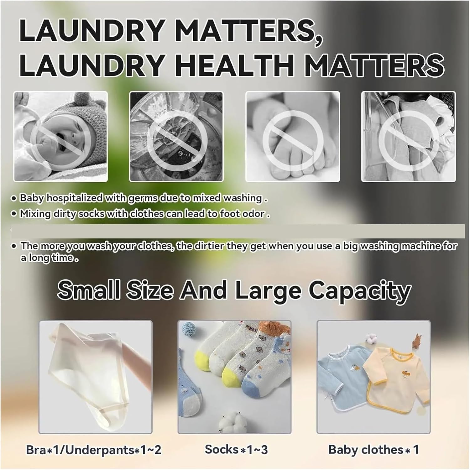 Portable Mini Washing Machine Rechargeable Cleans Underwear Clothe Small Laundry for Apartment Dorm Hotel Travel Camping,for Travel,Camping, RV & Dorms