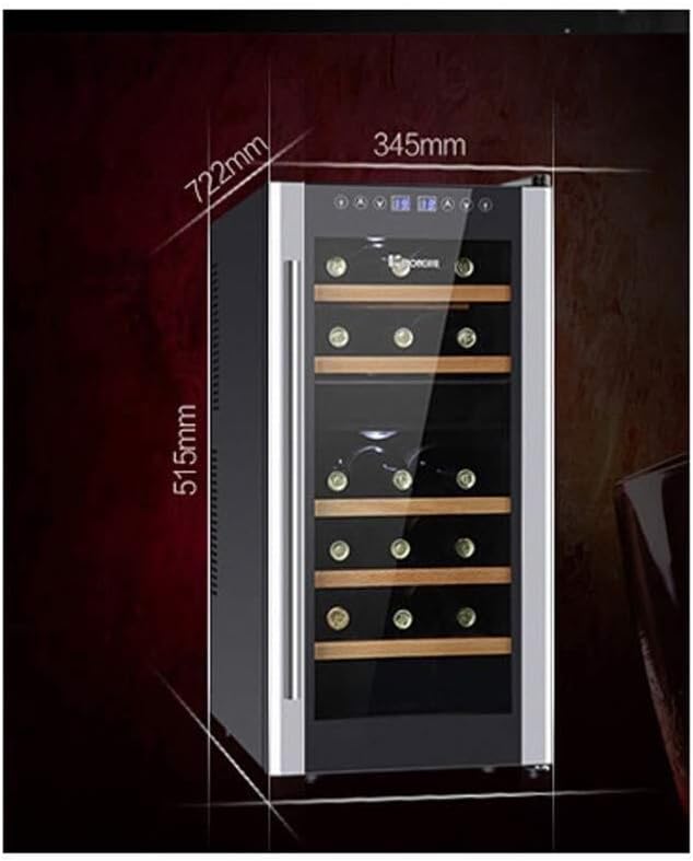 Smart Touch Screen Wine Cooler, Digital Temperature Control, Semiconductor Refrigeration, Quiet Operation for Beer, Soda, Countertop, Bar, Office