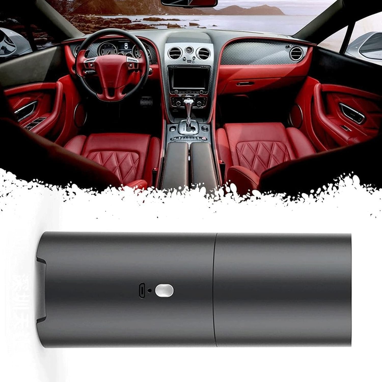 Vacuum Cleaner Portable Car Vacuum Cleaner Handheld USB Vacuum Cleaner (Color : White)