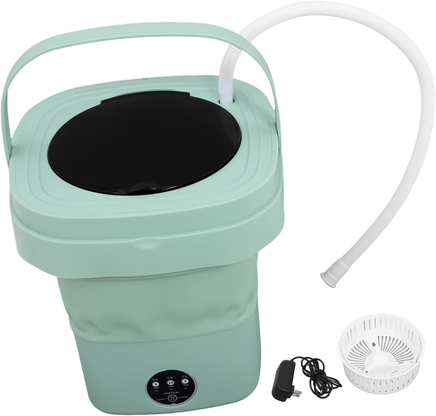 Compact Mini Washing Machine Portable Touchscreen Operated Bucket Washer Easy Storage Multi-function Modes Mini Washer for Home Dorm