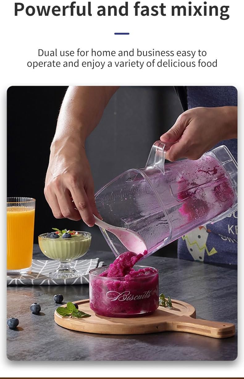 2.5L Fully Automatic Blender, 2-in-1 Household Kitchen Ice Crushing Juicer, Multi-Functional Intelligent Mixer