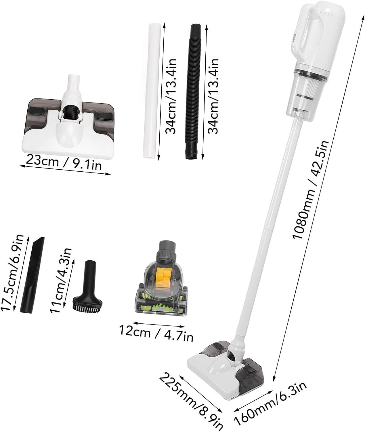 Asixxsix 43000pa Cordless Vacuum Cleaner and Mop Combo, Handheld Vacuum Cleaner Rechargeable Upright Vacuum with Water Cordless Hardwood Floor Cleaner for Home Tile Floor Pet Hair