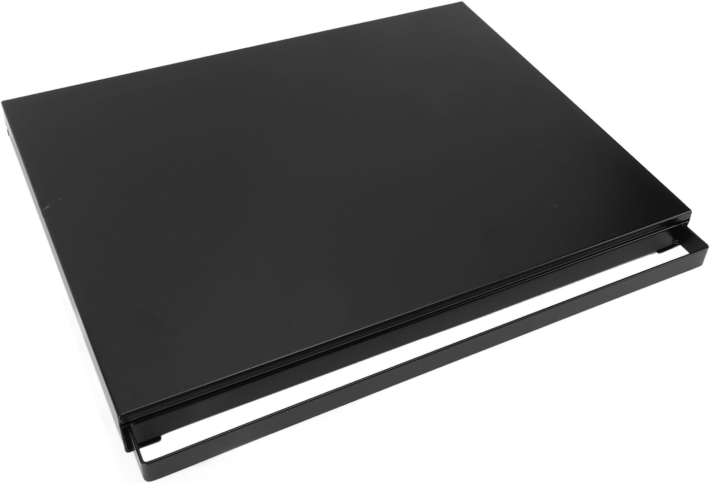 MAVIS LAVEN Coffee Maker Sliding Tray, Carbon Steel Organizer with Storage Capacity 55lbs for Microwave Oven and Small Kitchen Appliances (Black)