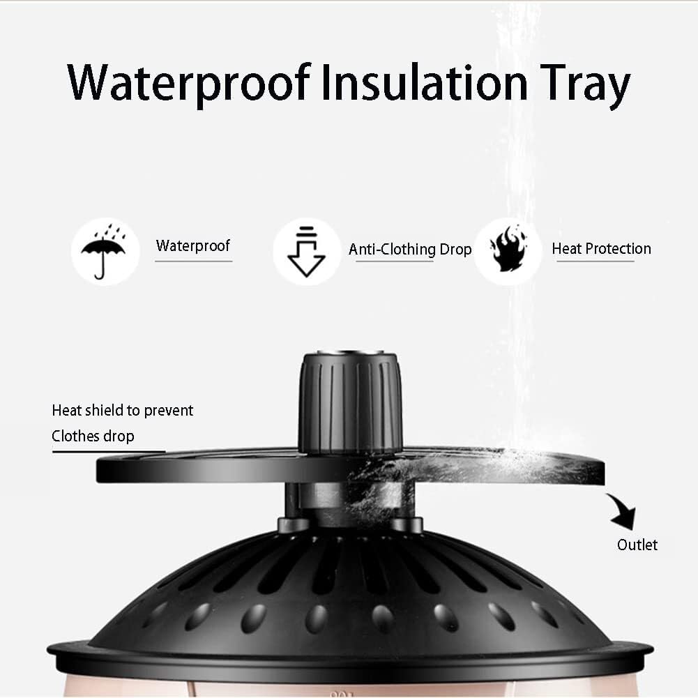 Electric Clothes Dryer, 900W Indoor Mini Clothes Dryer Machine, Portable Folding Outdoor Clothes Airer, Aluminium Alloy Large Capacity Clothes Rack(Pink)