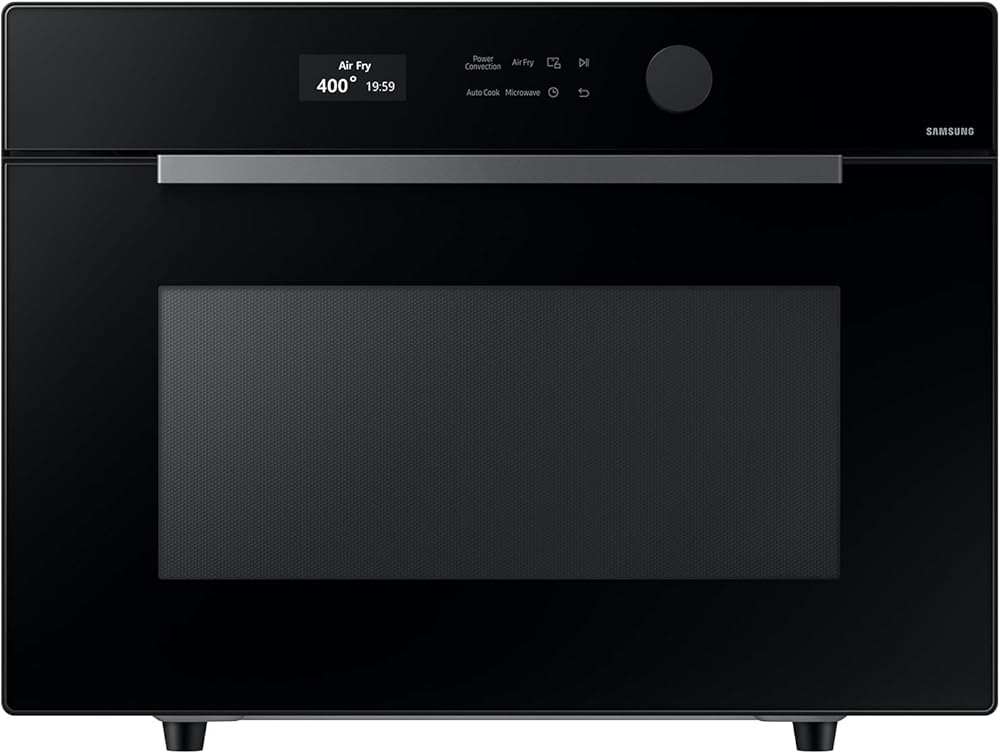 SAMSUNG 1.2 cu. ft. Countertop Convection Microwave with Air Fry, Black Glass, MC12DB8700CKAA