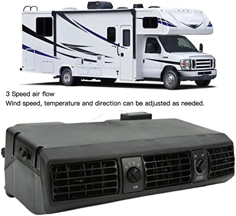 Focket Universal Under Dash AC Air Conditioning Evaporator Kit, 360CFM 3 Speed Cooling Capacity 18853 BTU, 32 Pass 4 Way Coil Universal Air Conditioner for Classic Cars, Motorhomes (12V)