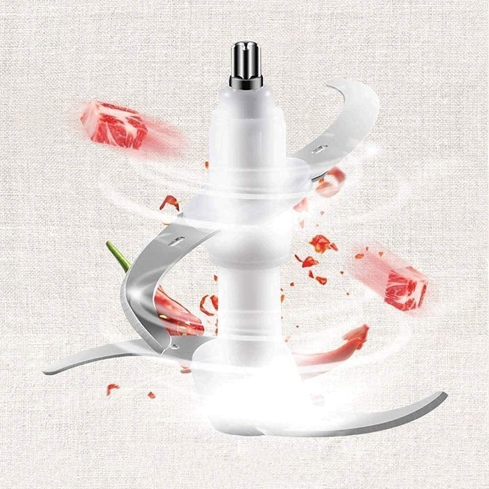 Electric Meat Grinder Machine 350W 2L Stainless Steel Household Electric Food Chopper Mincer Blender Grinder Home Kitchen Food Processor for Meat Fruit Vegetable Glass Bowl