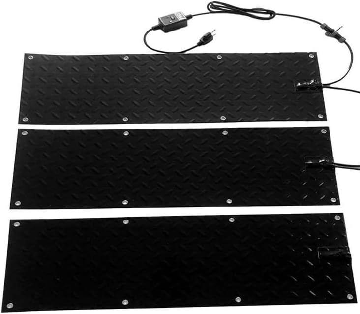 Heating Snow melt pad, Road Snow Removal ice Winter Outdoor Non-Slip Heating Rubber pad(10x48in/(25.4x120cm))