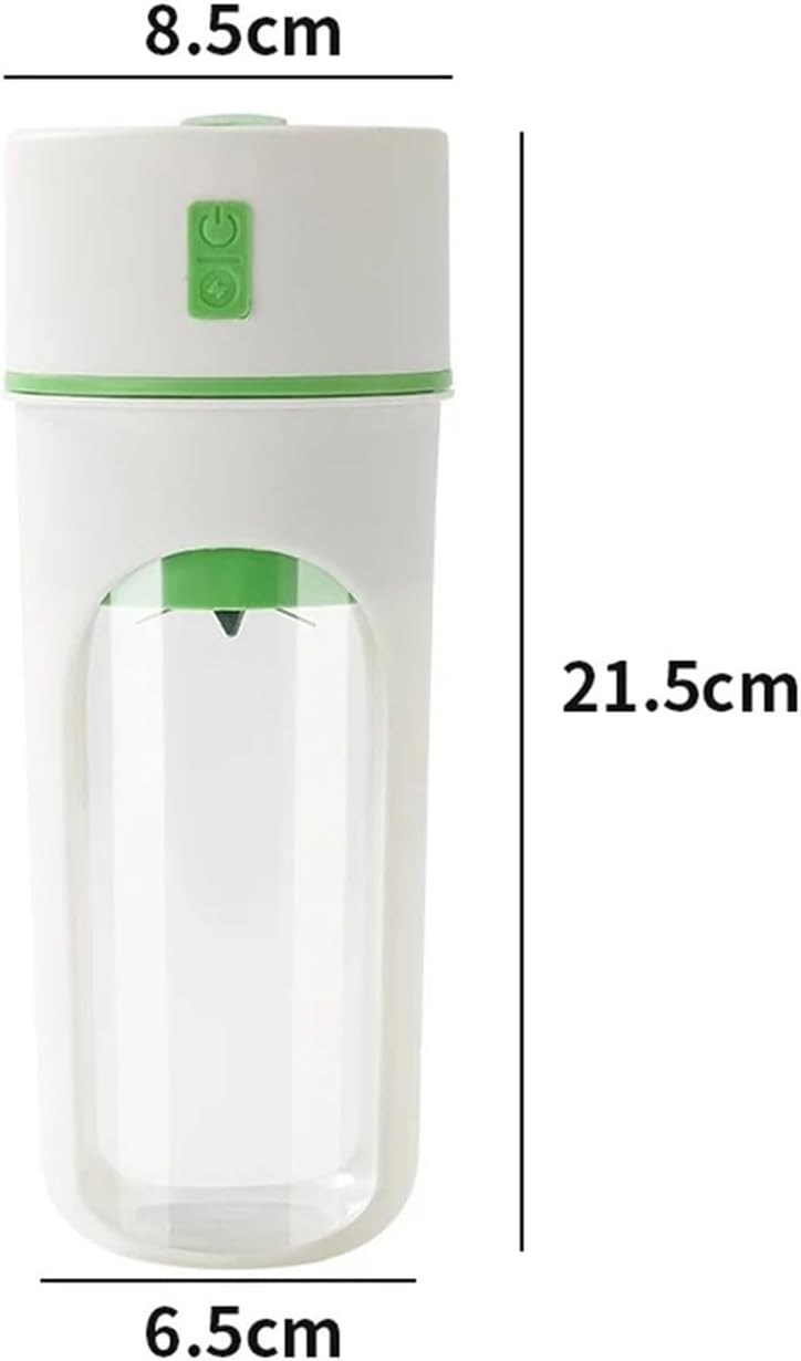 6-Blade Electric Juicer, Large-Capacity Portable Blender with Straw, 4-in-1 Multifunction for Milkshakes, Juice, Coffee & Smoothies, USB Rechargeable(Orange)