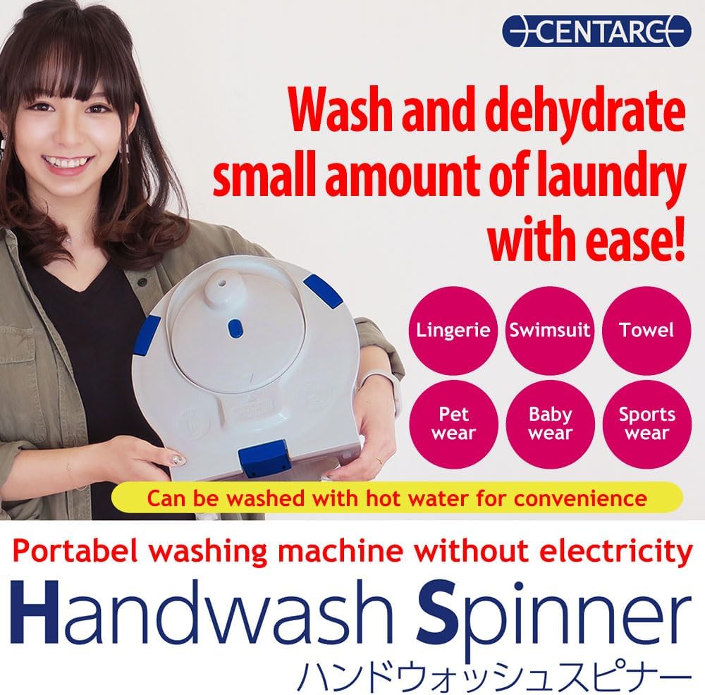 Handwash Spinner, Portable Washing Machine without Electricity, Mini Laundry, for Baby Clothes, Underwear or Small Items