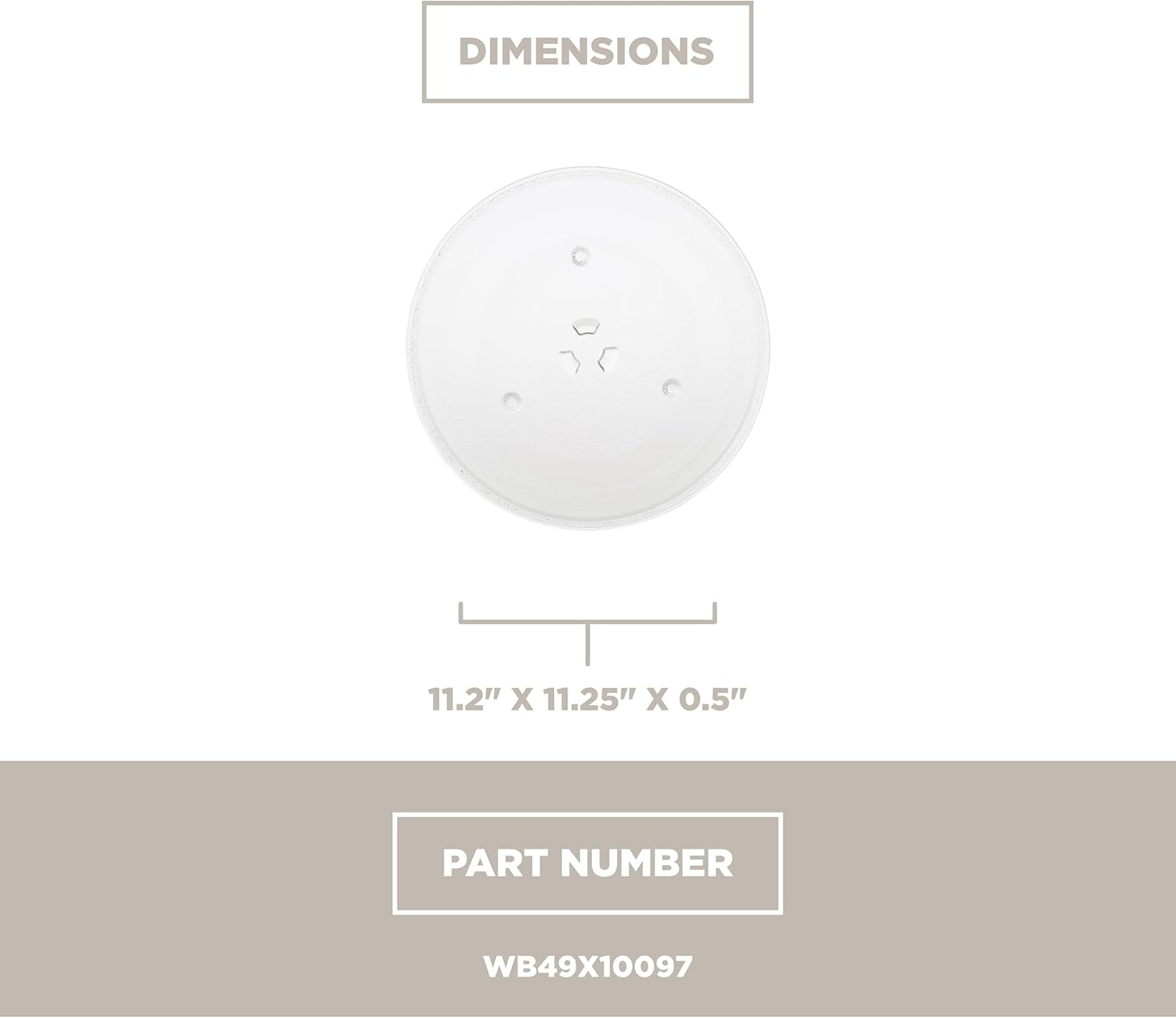 GE Appliances WB49X10097 Microwave Glass Turntable Tray