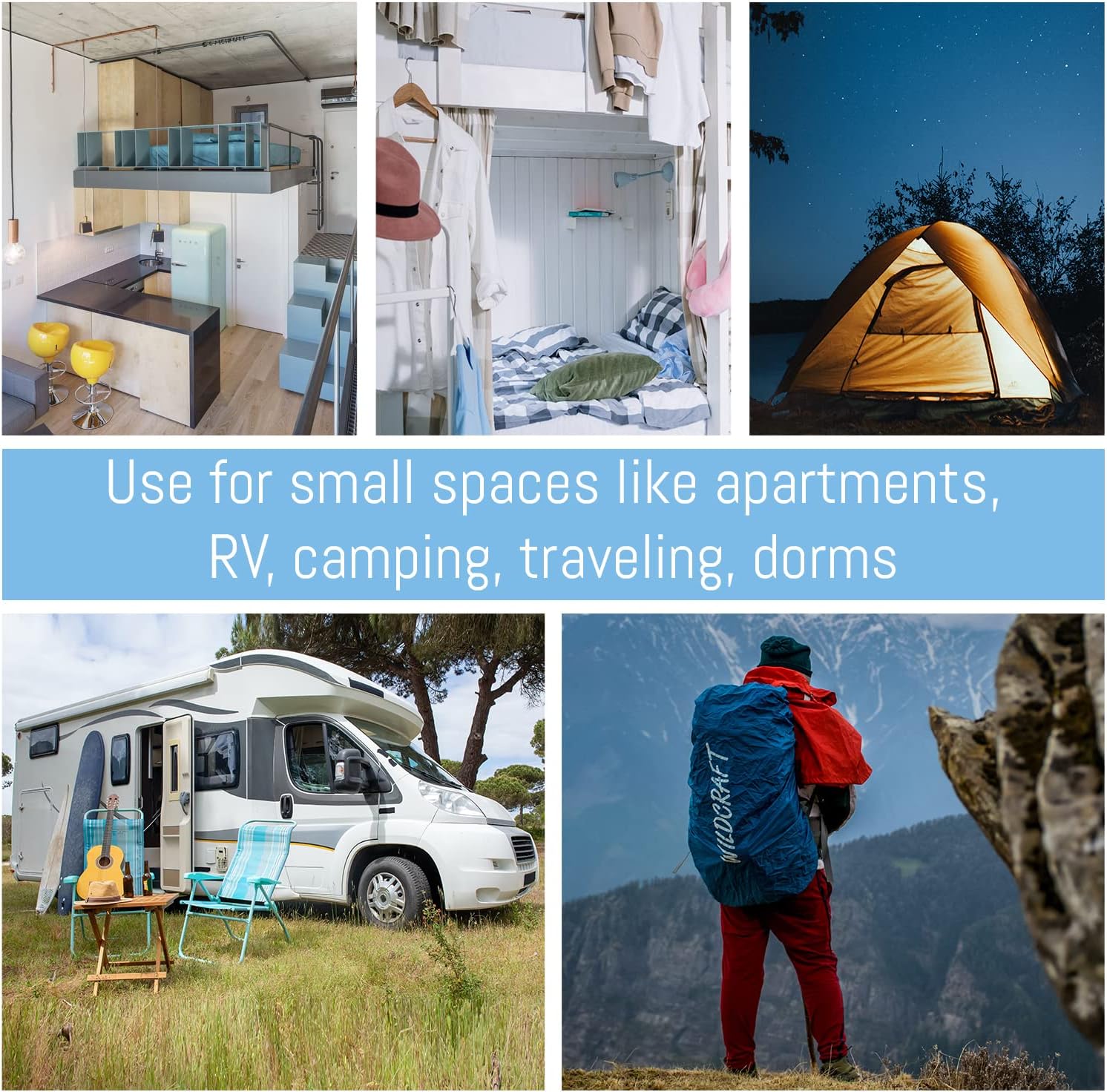 Mini Portable Washing Machine - Small Foldable Bucket Washer for Clothes- For Camping, RV, Travel, Small Spaces. (White)