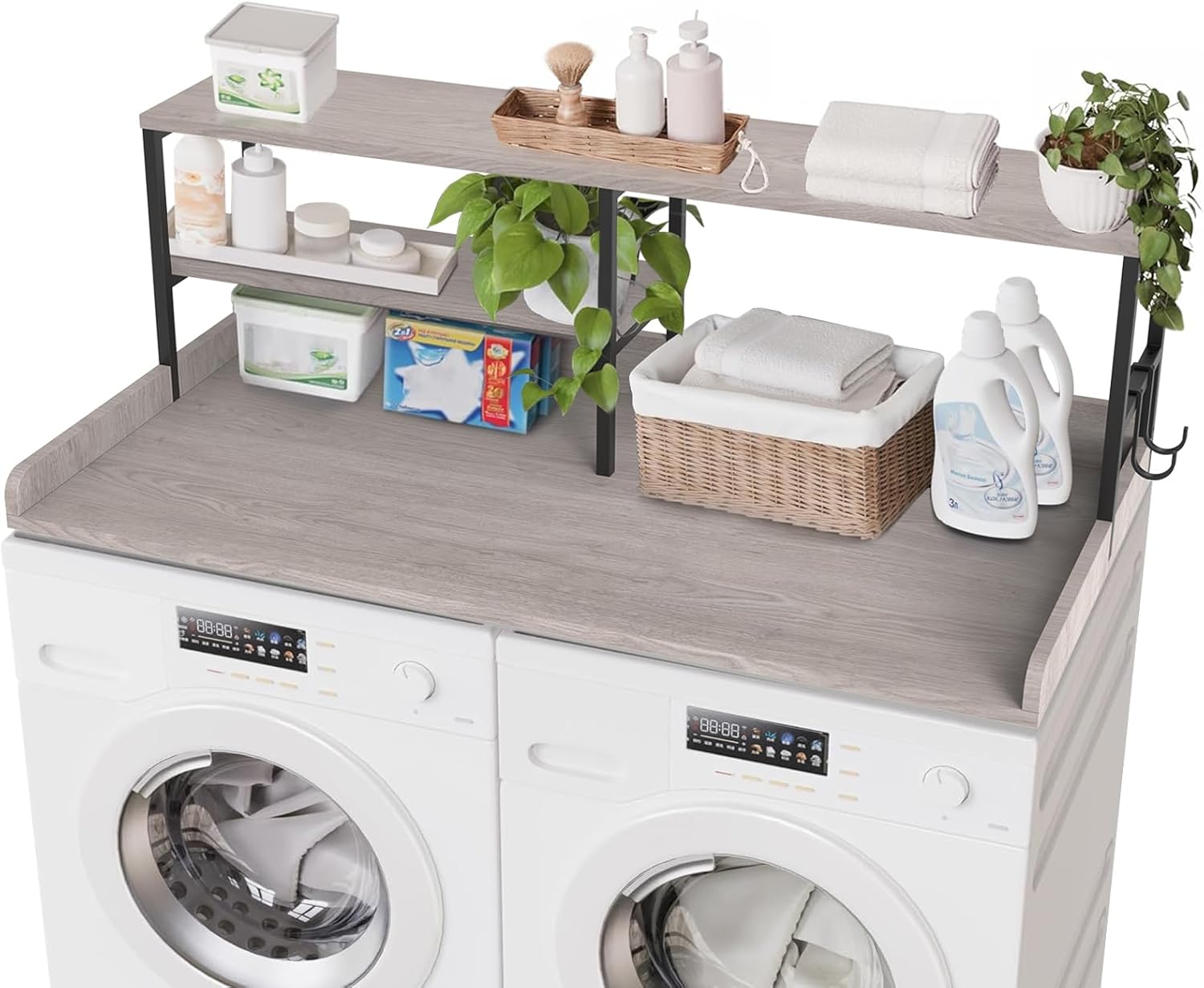Washer and Dryer Countertop with Shelf, 2-Tier 54