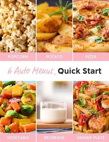 COMFEE' Retro Microwave Oven, Small Microwave with 6 Auto Menus, 0.9 cu.ft Countertop Compact Microwave with Multi-stage Cooking, Mute Function, LED digital, Red/900W, CMO-MMP02AA(RD)