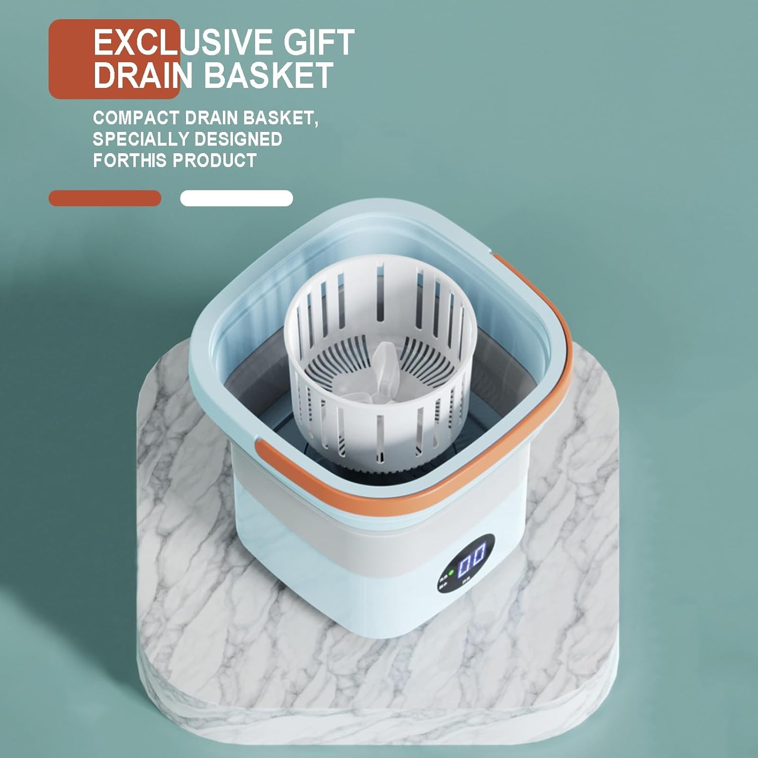 Portable Washing Machine, 6L Mini Folding Washing Machine Portable with, Deep Cleaning for Baby Clothes, Underwear, Socks, Suitable for Dormitories,Camping, Travel and Apartment Dirt ( Color : Rojo )