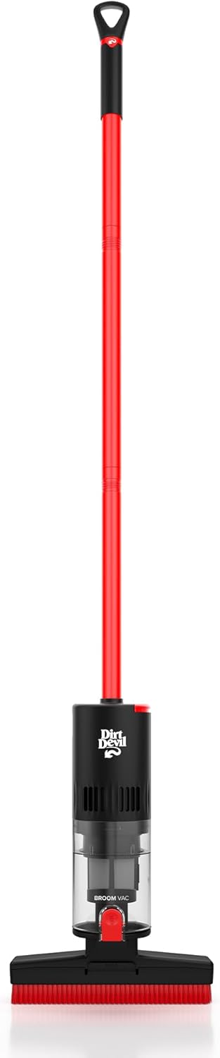 Dirt Devil Broom Vac Cordless Hard Floor Cleaner, Lightweight, Bagless, Rechargeable, Clean Every Corner, Nook, Cranny and Edge, Cordless Vacuum Cleaners for Home Use