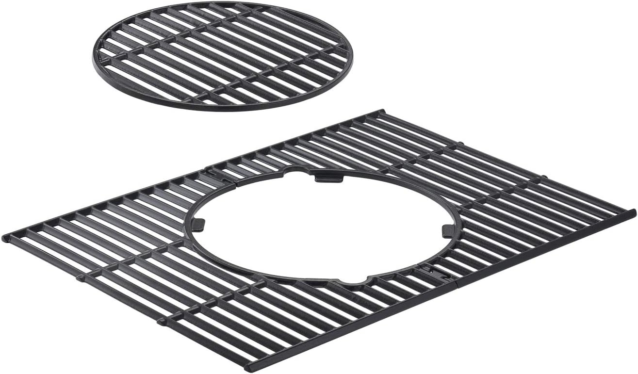 Rösle VARIO+ Cooking Grate, Enamelled Cast Iron Cooking Grate for Vario Inserts, Suitable VIDERO G3 from Model Year 2021, Black