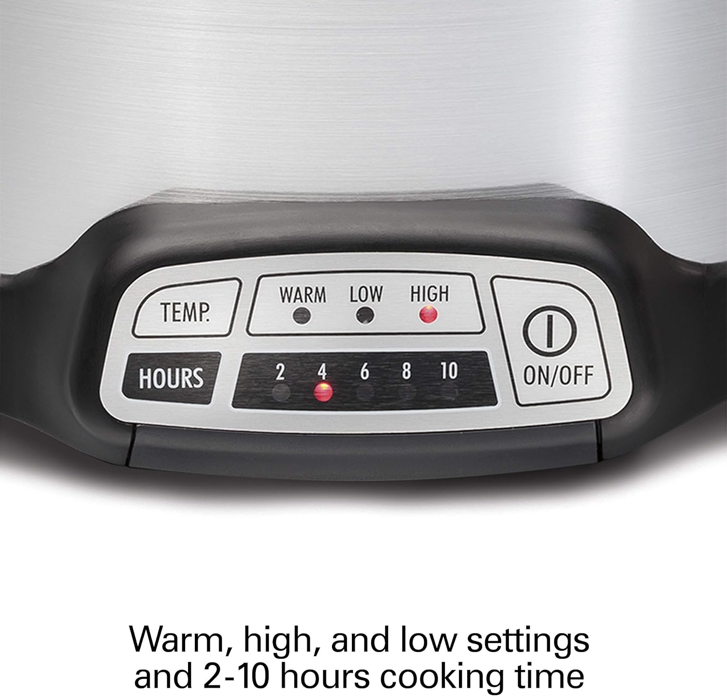 Hamilton Beach Power Elite Wave Action blender-for Shakes & Smoothies & Programmable Slow Cooker with Flexible Easy Programming, 5 Cooking Times, Dishwasher-Safe Crock, Lid, 4 Quart, Silver