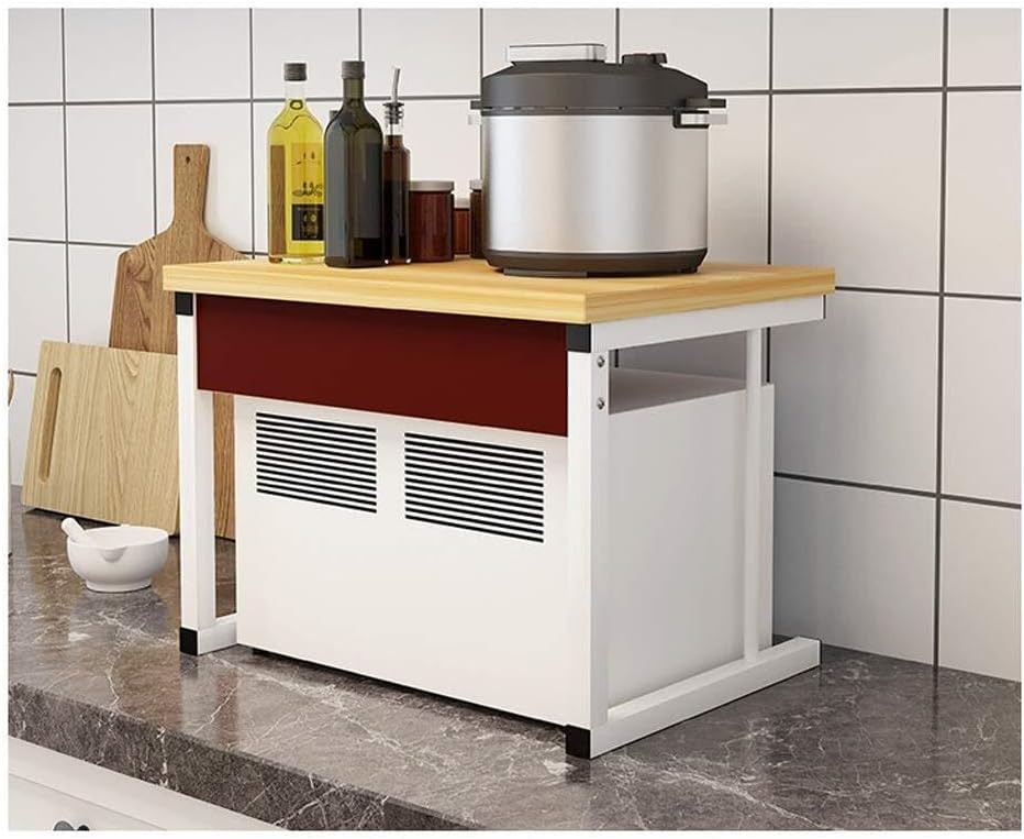 Kitchen Microwave Oven Rack, Countertop Storage Rack, Spice Rack & Utility Tool Organizer, & Space-Saving Kitchen Organizer (Color: B)