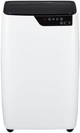 2025 Updated 12,000 BTU Portable Air Conditioner Cools Up to 550 Sq. Ft, 3 Operating Modes, Remote Control, 24-Hour Timer, Installation Kits for Home, Office, Dorm