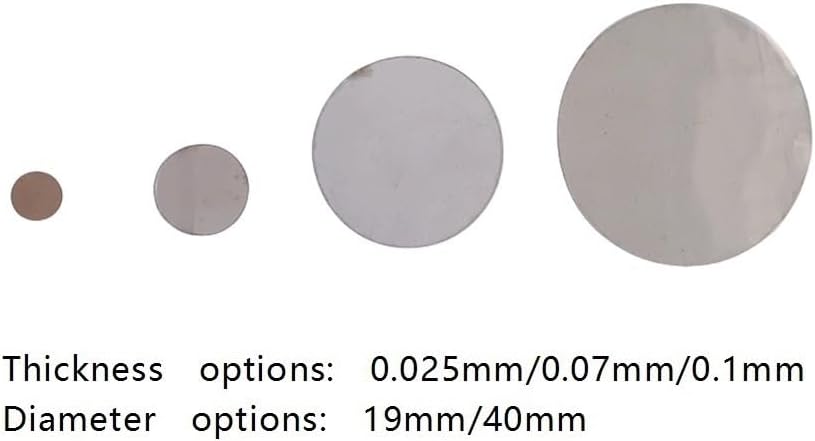 19mm/40mm Diameter Thin Transparent Mica Board, Nature Mica Round Panels for Replacement 50pcs(40x0.07mm)