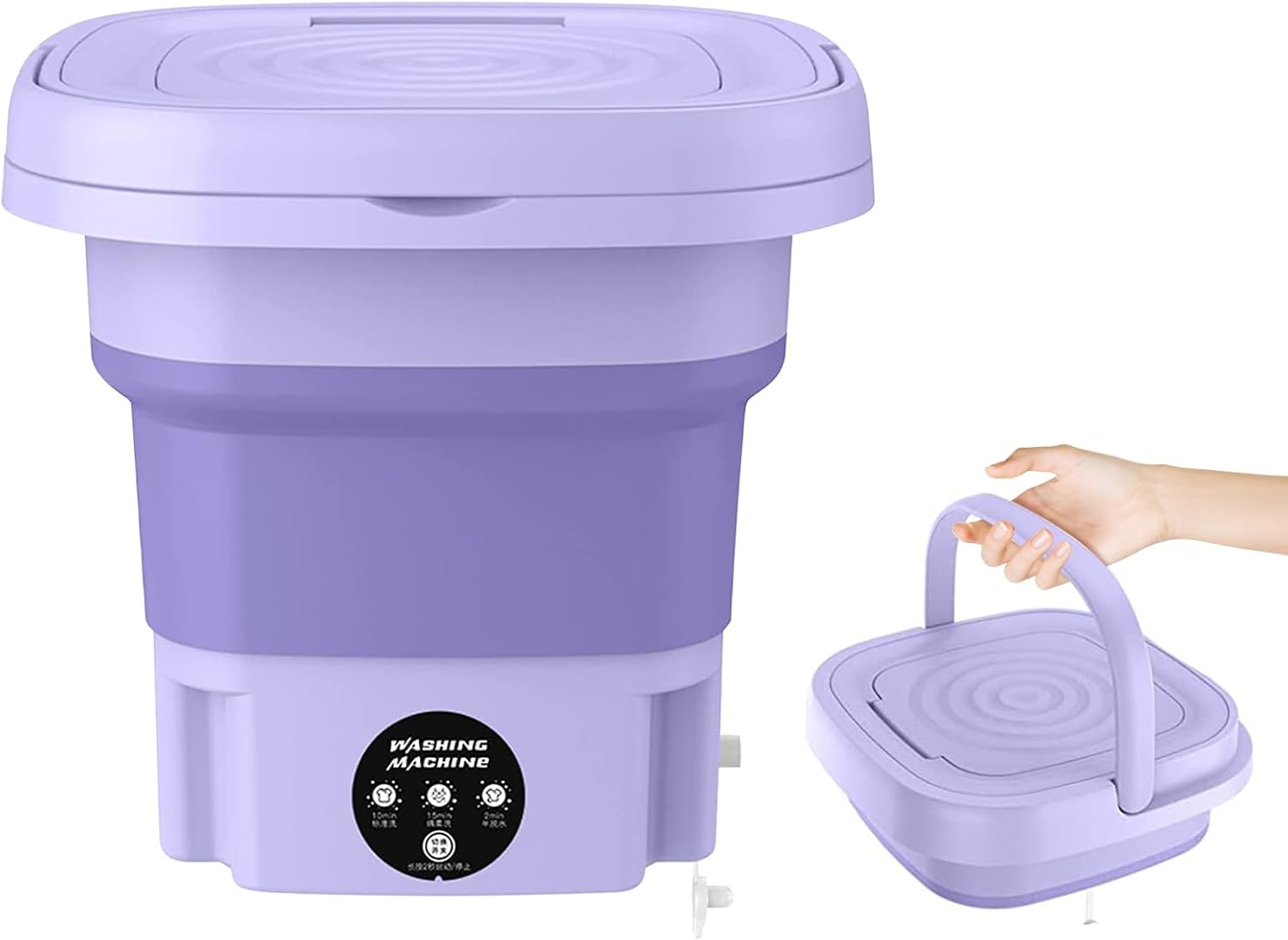 Portable Washing Machine,Mini 12L Foldable Washer and Dryer with 3 Modes Deep Cleaning,Upgraded Small Collapsible Laundry for Travel,Apartments,Dorm,Sutiable for Underwear,Socks or Others (Blue)