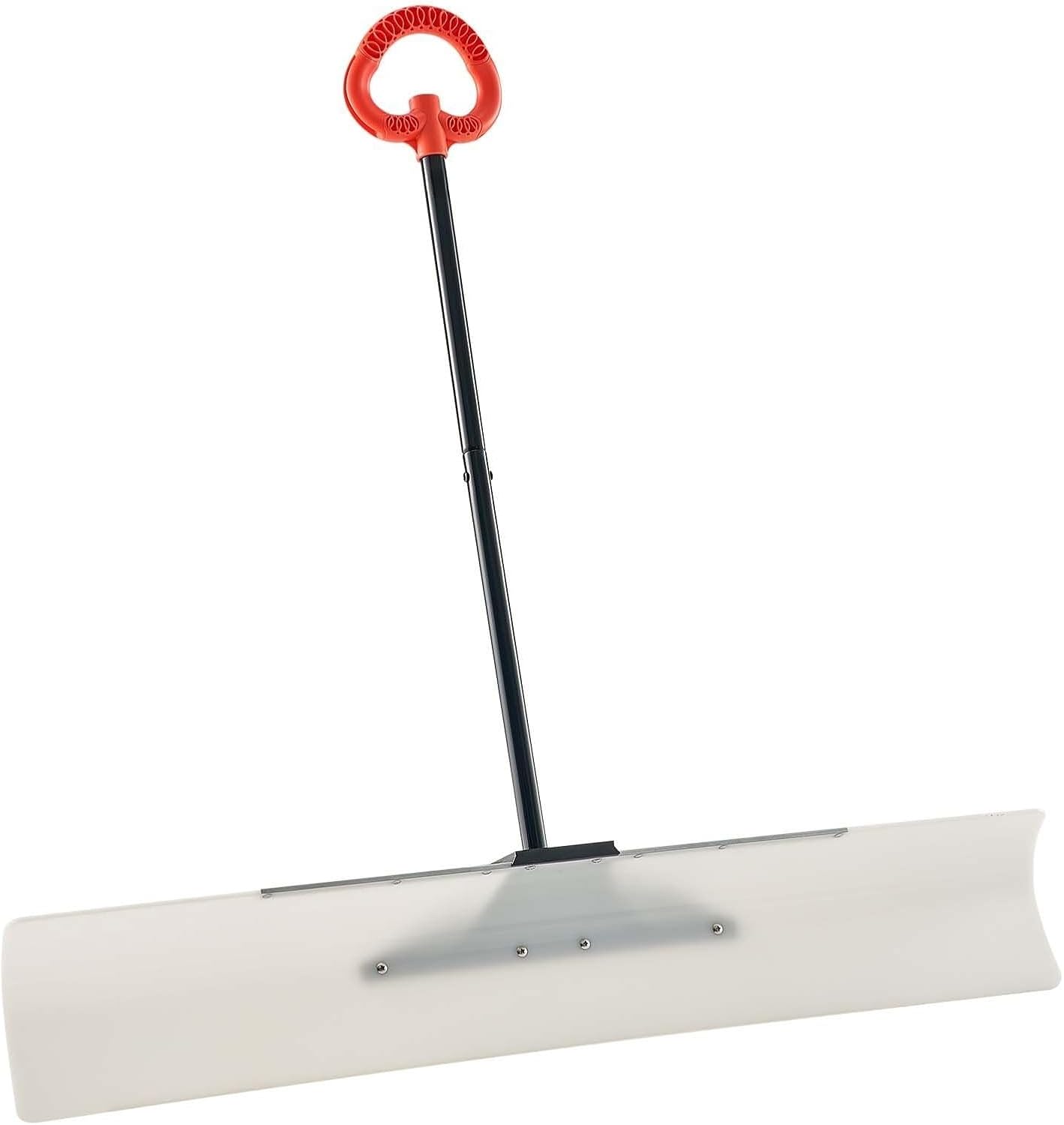 48 Inch Heavy Duty Snow Pusher with Ergonomic Anti-Slip Grip,Extra Wide Plastic Snow Shovel with Segmented Handle for Driveway,Sidewalk,Patio,Deck and Doorway Snow Removal