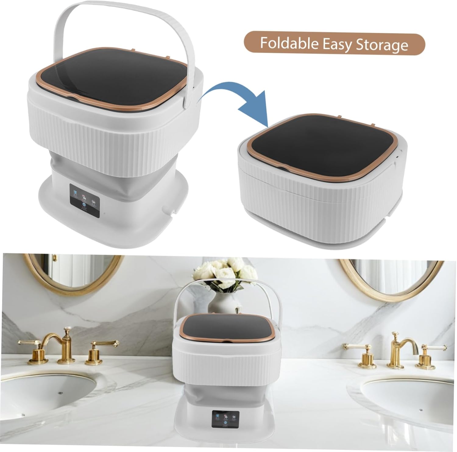 TEHAUX Portable Mini Washing Machine Washer Spinner for Clothes Underclothes and Laundry Apartments Rvs and Travel