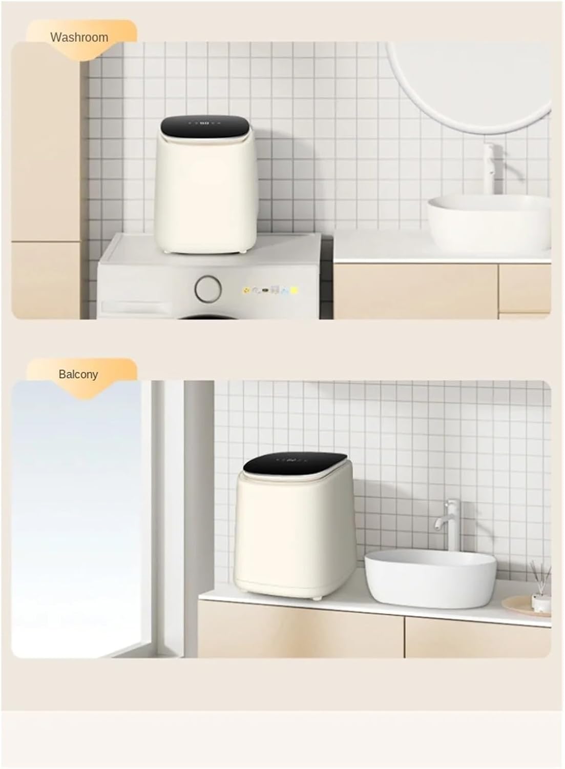 Portable Washing Machine, Portable Underwear Mini Washing Machine Laundry Appliances High Temperature Sterilization Socks Automatic,for Apartments, Homes, and Dorms