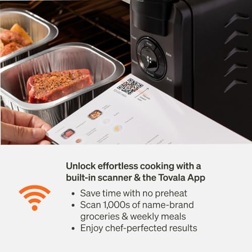 Tovala Smart Oven Pro, 6-in-1 Countertop Convection Oven - Steam, Toast, Air Fry, Bake, Broil, and Reheat - Smartphone Control Steam & Air Fryer Oven Combo
