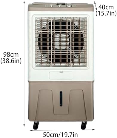 Portable Air Conditioners, 120°Oscillation Three Wind Speed Evaporative Cooler, Large Water Tank Air Cooler for Room Office(50 * 40 * 98cm)