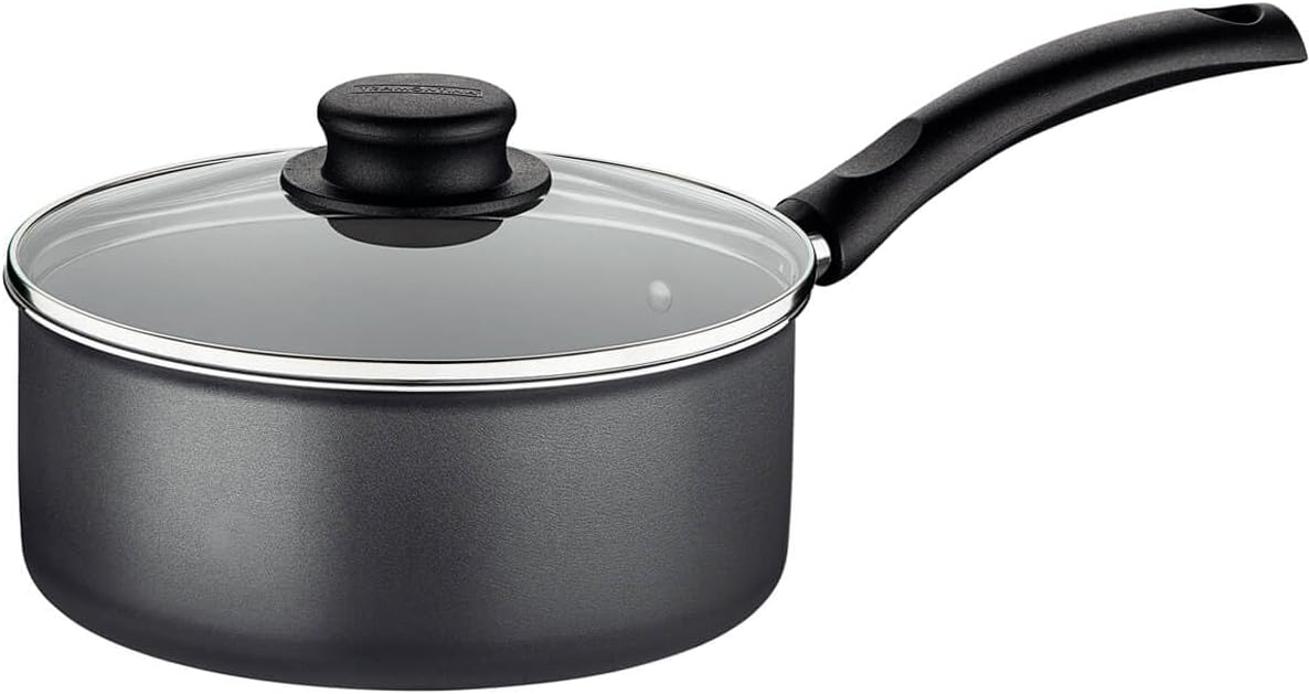 Tramontina 20262/618 Tramontina Single Handpot Saucepan Trim, 7.1 inches (18 cm), Aluminum, Non-Stick, Fluorine Coated, Glass Lid, Lightweight, Non-Stick, Dishwasher Safe, For Gas Fire, Gray