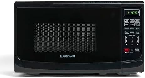 Farberware Countertop Microwave 700 Watts & Countertop Microwave 700 Watts, 0.7 cu ft - Microwave Oven With LED Lighting and Child Lock - Perfect for Apartments and Dorms - Easy Clean Stainless Steel