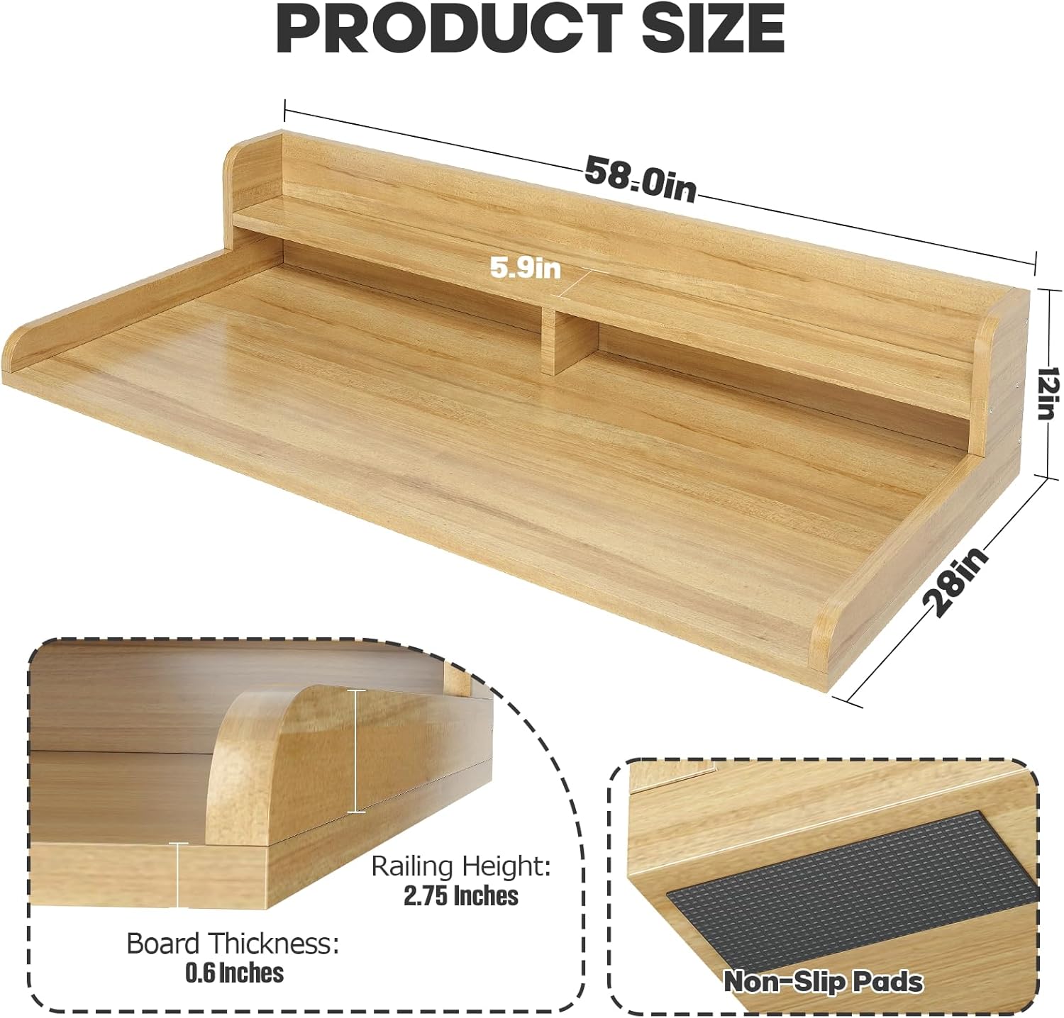 2-Tier Washer Dryer Countertop with 2.75