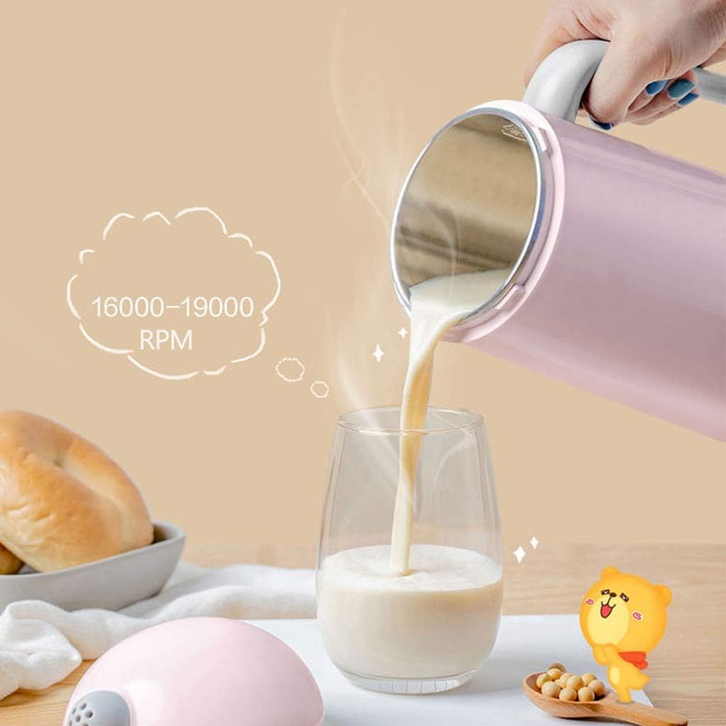 Mini Soymilk Machine Portable Soy Milk Rice Paste Maker Electric Juicer Blender Food Grinding Heating Processor 350ml(Onecolor)