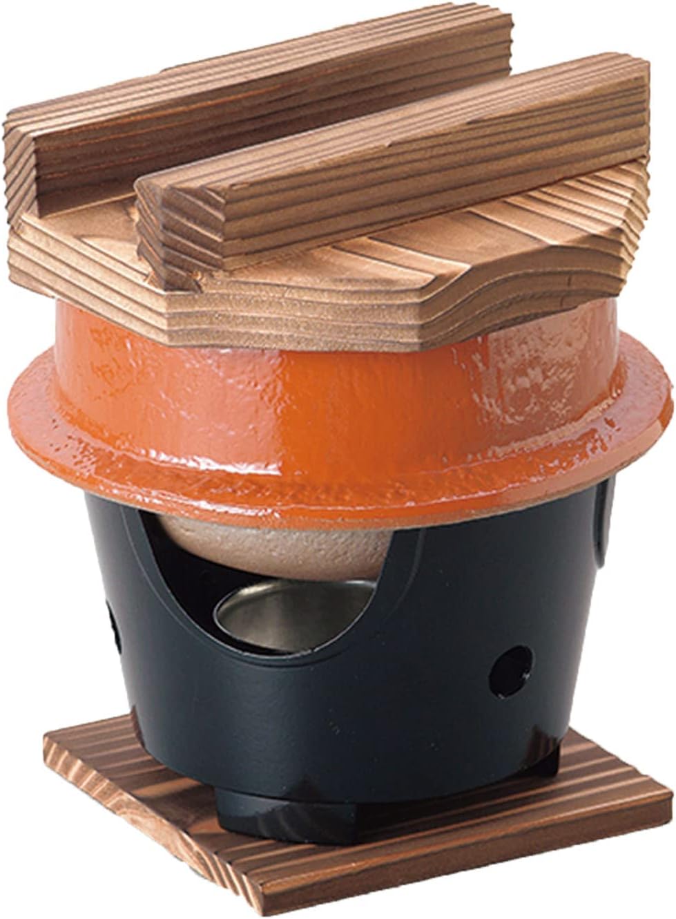 Kawanami Shoten Rice Pot, Raku Pot, Stove Set, Akagura, Aluminum, Made in Japan, Outdoor, Camping, Direct Fire, Can Be Repainted