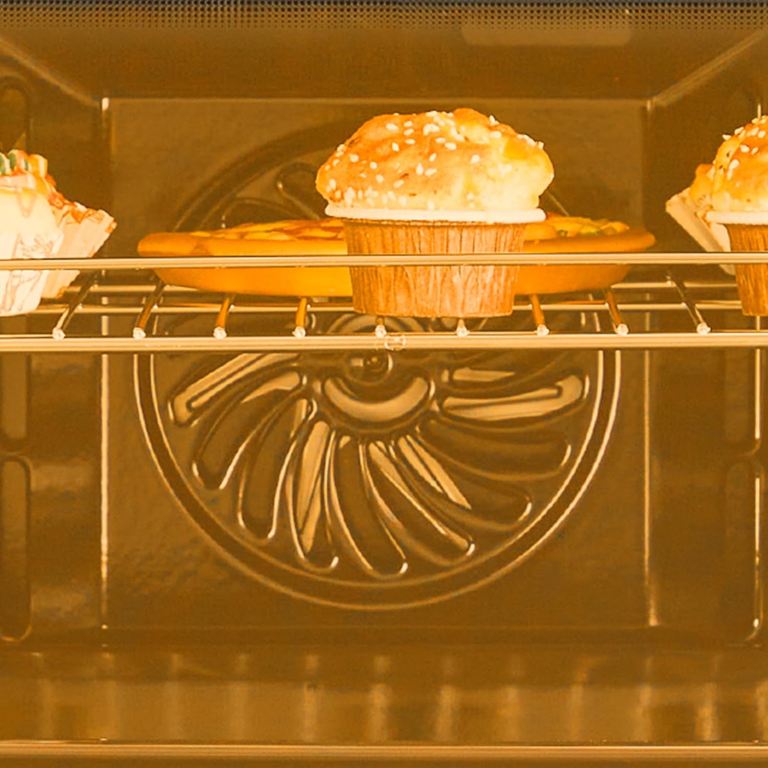 Wall Oven 24 Inch, 2.5 Cu.ft Built-in Single Convection Oven with Broil, Bake, Roast, LED Touch Control, Timer, Muti-Function Electric Wall Ovens for Kitchen Cabinetry, Black